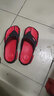 回力（Warrior）人字拖鞋男士沙滩鞋轻便舒适塑胶男鞋颗粒按摩拖鞋男 红色 42 实拍图