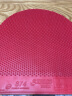 DHS红双喜 生胶胶皮 874乒乓球拍胶皮颗粒胶 红色 实拍图