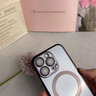 卡莱澳 【不易发黄】苹果15pro手机壳iphone15Pro电镀磁吸保护套带镜头膜全包超薄防摔壳 黑色 实拍图