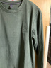 罗蒙（ROMON）卫衣男士秋冬商务圆领长袖T恤品质休闲打底衫外套男装113绿色L 实拍图