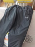 李宁（LI-NING）运动裤男夹棉裤秋冬季防风宽松直筒户外运动系带加绒长裤训练裤子 标准黑（夹棉）  XL/180 实拍图