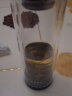 慕馨（moosen）玻璃杯高档水晶茶水分离商务双层水杯男士办公车载定制刻字礼品 升级火山底-深空灰 实拍图