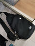 七匹狼（SEPTWOLVES）斜挎包男胸包单肩包帆布小背包男包大容量休闲男士包包潮牌 黑色 实拍图