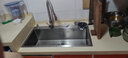 松派厨房水槽304不锈钢水槽双改大单槽水池盆洗菜盆台下盆洗碗槽 右排0涂层+台控下水+抽拉+洗杯器+净水 780*430mm【国标SUS304假一赔十】 实拍图