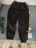 雅鹿裤子男春秋季薄款港风修身男士宽松束脚运动长裤大码工装休闲裤男 黑色【加绒款】 加绒 4XL 【建议体重170-185斤】 实拍图