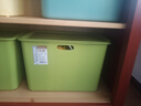 茶花（CHAHUA）茶花塑料收纳箱子母零食收纳盒有盖整理箱玩具盒储藏 【绿色】 1个装【20L】39*26.9*25.7cm 实拍图
