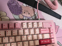AKKO 客制化机械键盘航插线大航插头弹簧螺旋式数据线伸拉金属USB+Type-C接口 粉色 实拍图