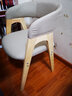 柘忠电脑椅北欧实木椅子靠背椅拆洗布座椅家用餐椅皮办公椅书房学习椅 米色布+原色榉木 实拍图