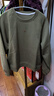 品彩（PinCai）松弛感卫衣女清新橄榄绿圆领宽松卫衣休闲百搭上衣P143W1012 实拍图