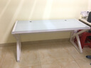 元优 电脑桌家用台式桌现代简约环保烤漆书桌电竞游戏桌书房写字桌子 白+白玻璃（不带键盘托） 长160*宽60*高75cm 实拍图