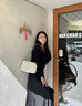 Calvin Klein休闲通勤单肩包礼物链条包包金属字母CK女包小方包枕头包DH3570 115-象牙白 OS 实拍图