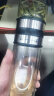 泰福高玻璃杯茶水分离泡茶杯双层耐高温水杯男士便携透明隔热高档商务杯 骑士黑/高硼硅玻璃/ 350ml 实拍图