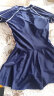 361°泳衣女连体保守遮肚裙式游泳衣性感新款时尚显瘦大码温泉泳衣外穿 藏青色 M（建议体重40kg-48kg） 实拍图