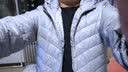 鸭鸭（YAYA）中老年羽绒服男休闲连帽短款爸爸装轻薄羽绒服外套KLZ 黑色 2XL /185 实拍图