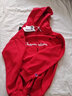 冠军涂鸦加绒春秋冬季新款连帽卫衣套头刺绣外套纯色休闲男女同款情侣卫衣 大红色长条连帽 L 115-130 斤 实拍图