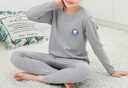 恒源祥儿童内衣套装纯棉男童青少年秋衣秋裤 男孩中大童学生全棉睡衣家居服 布鲁灰130 实拍图