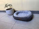 PEITE PET宠物猫狗窝冬季保暖可拆洗狗狗垫子大中小型犬四季通用睡垫沙发床 跑道窝-灰色【升级加厚加高】 XL【75*60cm适合30斤内宠物】 实拍图