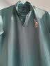 皮尔卡丹（pierre cardin）【易穿搭】美式短袖男商务高端t恤男常规袖休闲大马标带领中年 绿色 XL 52/175 适合140-160斤 实拍图