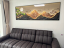 墨派客厅装饰画现代简约沙发背景墙壁画背有靠山超大尺寸横幅山水挂画 家和万事兴 240x80(适合3米沙发)镶钻画 实拍图