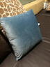 思篇柔软轻奢抱枕天鹅绒沙发靠垫客厅欧式床头靠背靠枕汽车办公室腰枕 灰蓝色(荷兰绒) 抱枕套45*45cm（不含芯） 实拍图