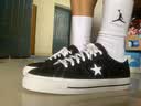 Converse匡威 One\/All Star 经典黑白翻毛皮男女鞋休闲运动板鞋 171587C 43 实拍图