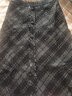 百图betu女装秋冬新款半身裙时髦复古格高腰毛呢半身裙女2310T79 黑色 M 实拍图