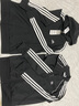 adidas休闲舒适三条纹毛圈布连帽夹克外套女装秋季阿迪达斯轻运动   黑色/白   L 实拍图