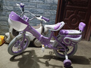 贝琦童（BEIQITONG）贝琦童儿童自行车女孩2-3-6-8-9岁小孩单车脚踏车12-18寸宝宝童车 紫色【折叠白胎】+防摔暴君轮+护网+京东专供 14寸适合身高(95-105)CM 实拍图