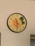 朗越客厅挂钟家用现代简约北欧石英钟表创意个性卧室静音挂墙钟免打孔 经典黑框【201款】 8英寸直径20厘米 实拍图