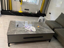 梓屋 茶几电视柜组合简约可伸缩加厚岩板储物茶几电视柜801#1.2米茶几 实拍图