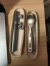 铠斯（KEITH）钛筷子餐勺套装纯钛勺子餐叉便携户外筷勺餐盒便携轻质纯钛餐具 19cm空心方筷+流线小勺Ti5203 实拍图