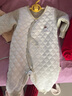 人之初新生儿婴儿哈衣服秋冬夹棉连体衣春秋套装宝宝保暖衣服初生秋冬装 绿色 52cm 实拍图