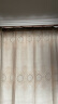 阿黎竹节棉提花客厅卧室阳台遮光防晒窗帘挂钩式2.0米宽*2.2米高单片 实拍图