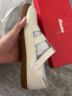 拔佳（Bata）包头单鞋女夏季商场新款牛皮复古软底休闲凉鞋AV206BA3 米白 38 晒单实拍图