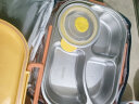 沃德百惠（WORTHBUY）饭盒学生专用上班族便携分隔型不锈钢带汤碗大容量餐盒 4格套装 实拍图