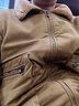 JEEP SPIRIT棉衣男士加绒棉袄羊羔绒棉服休闲男潮毛领外套冬季飞行员夹克衫 土黄色 M 实拍图
