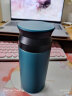日式磨砂304不锈钢保温杯男女学生泡茶水杯简约便携 350毫升-绿松石 单杯 实拍图