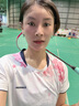 川崎（KAWASAKI）羽毛球服女神运动套装女夏季短袖T恤运动裙两件套运动服速干衣 女款圆领短袖T恤 A2948 霜白色 L 实拍图