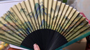 臻臻上品扇子女古风丝绸折扇中式古装汉服舞蹈扇折叠扇中国特色礼品送老外 千里江山图7寸烤漆丝绸折扇 实拍图