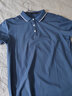 罗蒙（ROMON）冰爽凉感短袖t恤男翻领夏季新款速干半袖polo中青年商务百搭T恤男 S3T258406灰蓝 M （建议90-120斤） 实拍图