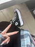 匡威（Converse）官方 Run Star Hike高帮帆布流星厚底鞋黑色166800C 166800C/黑色 35.5 实拍图