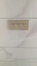 公牛118型开关插座面板G04金三位九孔墙壁带开关暗装【底盒需另拍】 （154三位）一开单控六孔 实拍图