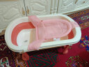 日康（rikang）可折叠浴盆 婴儿洗澡盆婴儿浴盆 电子感温+浴网浴垫X1036-2 粉色 晒单实拍图