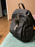 莱夫双肩包女大容量通勤旅行经典百搭轻便帆布背包 大号黑色(可放14英寸电脑) 实拍图