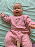 G.duck纯棉连体衣婴儿衣服新生儿春秋季宝宝秋装套装睡衣0夏季3薄款6女1 桃色 五星 80 9-12月身高75-84cm 实拍图