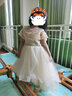 小咔衣浓小女孩公主裙女童花童婚礼蓬蓬纱儿童晚礼服主持人钢琴演出服大童 香槟色前短后长 140 实拍图