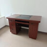 kuoson 办公桌电脑桌办公室经典油漆写字台桌子带键盘抽1.4米（红棕色） 实拍图