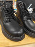 欧伦啄木鸟马丁靴男秋冬季2025新款高帮英伦风黑色工装机车皮靴春秋休闲皮鞋 黑色 42 实拍图