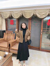 妃莉杋（FeiLiFan）秋冬连衣裙女装2024新款小个子时尚减龄毛呢外套女冬季裙子套装 卡其外套+黑色半身裙 M （95-110斤） 实拍图