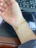 萧柏米恩1mm极细钢丝绳手绳穿小孔转运珠手链男女细款本命年手串特细红绳 时尚金 【含扣长度】18cm 实拍图